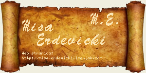 Miša Erdevički vizit kartica